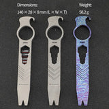 Titanium EDC Pry Bar Hex Wrench Pocket Tool