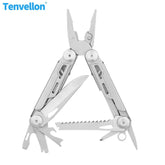 Tenvellon Outdoor Folding Pliers 12 in 1 High-Quality Precision Combination Multi Tool