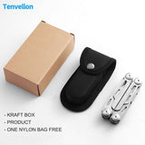 Tenvellon Outdoor Folding Pliers 12 in 1 High-Quality Precision Combination Multi Tool