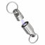 Titanium keychain clip with push-pull clasp design