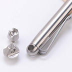 Silver EDC pen with pocket clip