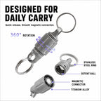 Compact titanium key ring connector for everyday carry