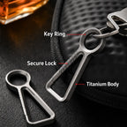 Compact titanium keychain clip for everyday carry