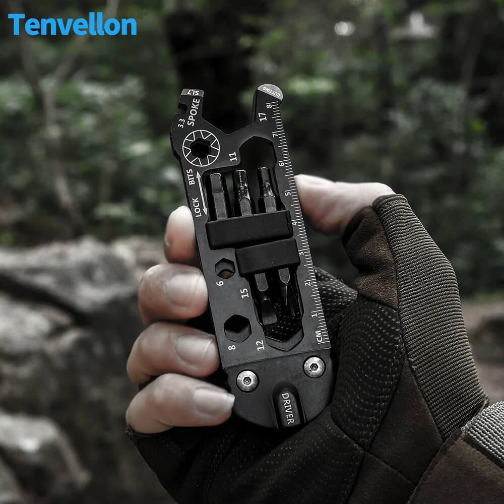 Tenvellon Pocket Tools Keychain Pocket Multi tool with Screwdriver Set Secondary image
