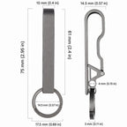 Belt key clip attached to leather belt with key ring
