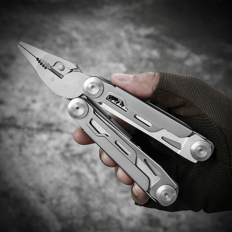 Tenvellon Outdoor Folding Pliers 12 in 1 High-Quality Precision Combination Multi Tool