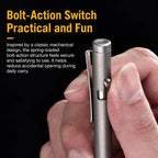 Tenvellon Titanium Bolt Action EDC Pen with Pocket Clip