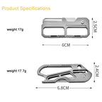 Titanium Keychain Bottle Opener with Spring-Free Clasp
