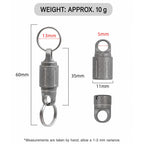 Titanium keychain connector size information 2cm by 1.3cm