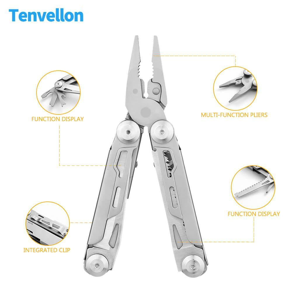 Tenvellon Outdoor Folding Pliers 12 in 1 High-Quality Precision Combination Multi Tool Secondary image