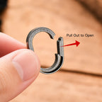 Titanium keychain connector size information 2cm by 1.3cm