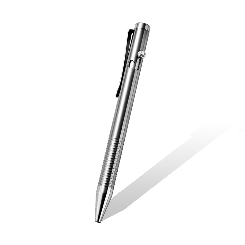 Tenvellon Titanium Bolt Action EDC Pen with Pocket Clip