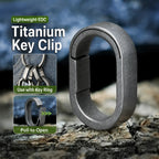 Compact titanium key ring connector for everyday carry
