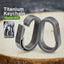 Titanium keychain clip with push-pull clasp design