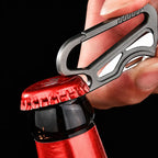 Titanium Keychain Bottle Opener with Spring-Free Clasp