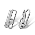 Titanium Keychain Bottle Opener with Spring-Free Clasp
