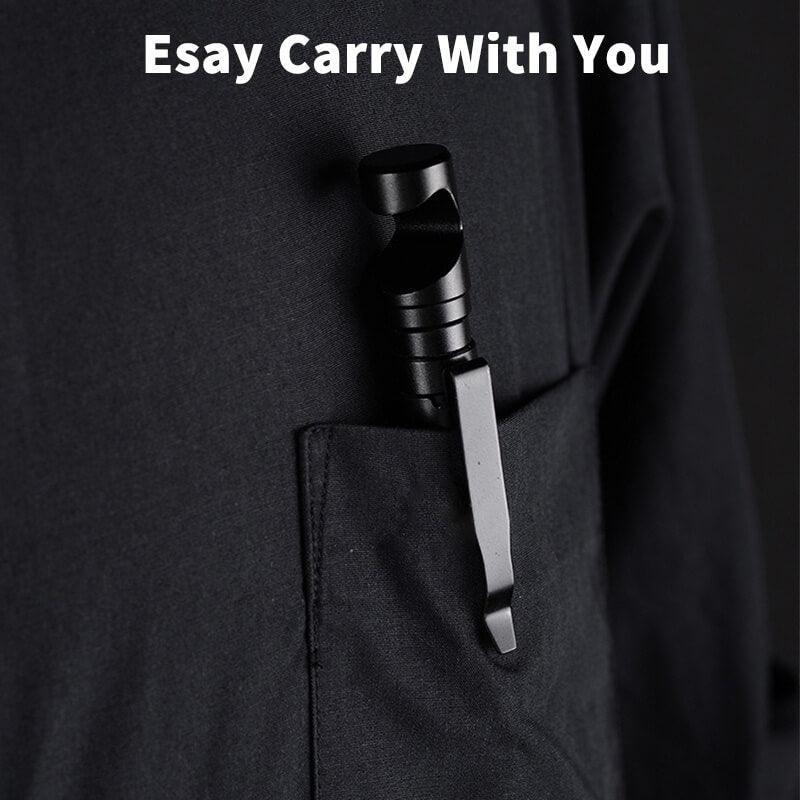 Aluminum utility pen with clip-on carry