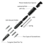6-in-1 utility pen with screwdriver bits