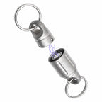Titanium keychain clip with push-pull clasp design