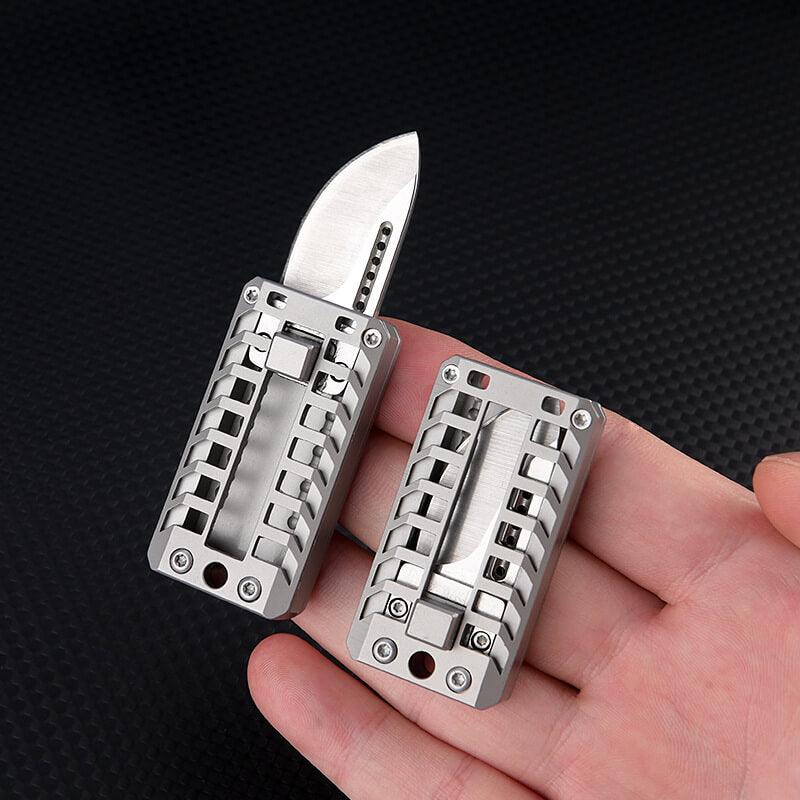 Tenvellon Stainless Steel Keychain Pocket Knife EDC