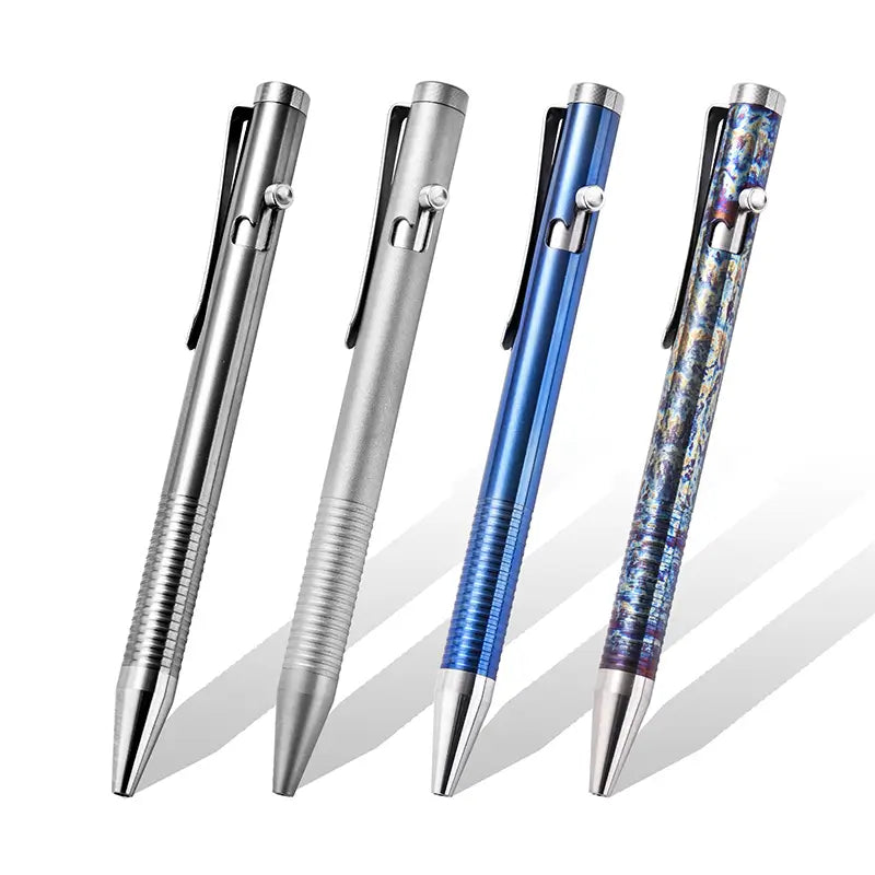 Tenvellon Titanium Bolt Action EDC Pen with Pocket Clip Main image