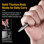 Tenvellon Titanium Bolt Action EDC Pen with Pocket Clip
