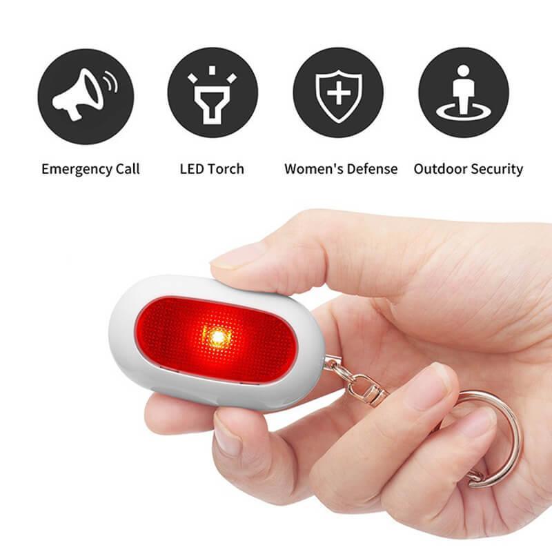 Tenvellon Personal Safety Emergency Alarm Keychain With Light Secondary image