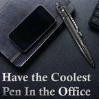 Black aluminum EDC pen with refill included